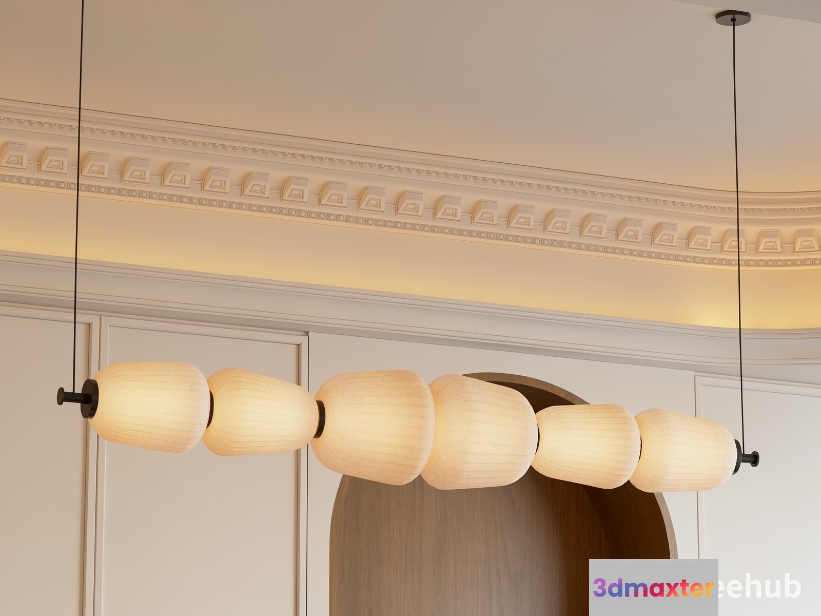 A Light Fixture With Multiple Lights 3D Model - 23583 - VRAY Render