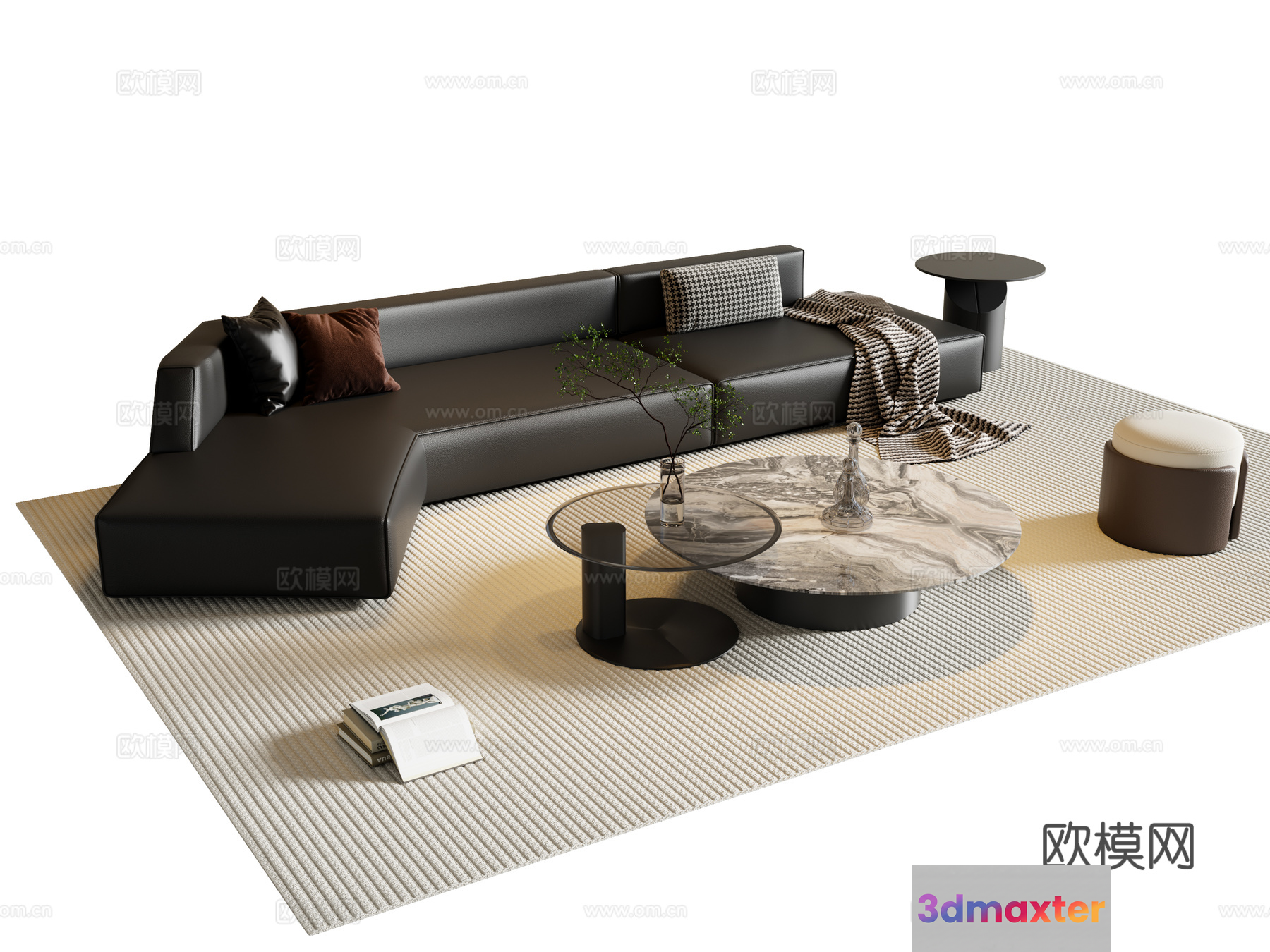 Modern Living Room 3D Model - 17636 - VRAY Render
