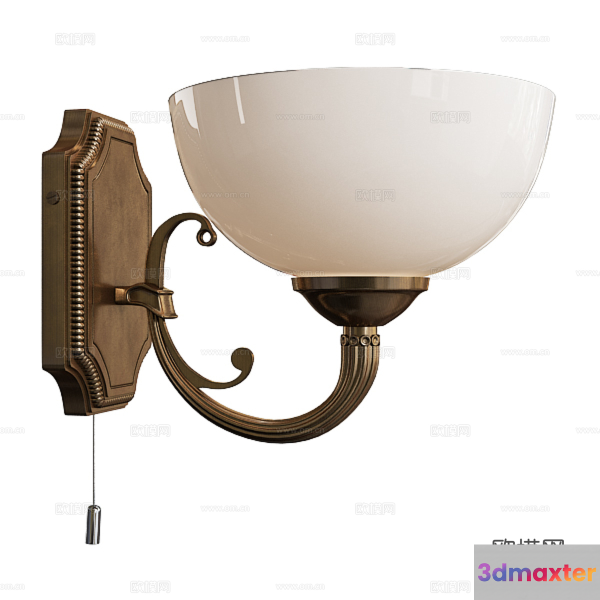 Gold Light Fixture 3D Model - 8595 - VRAY Render