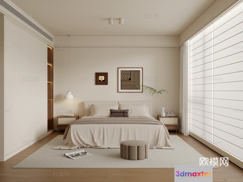 Modern Bedroom 3D Model - 23737 - VRAY Render