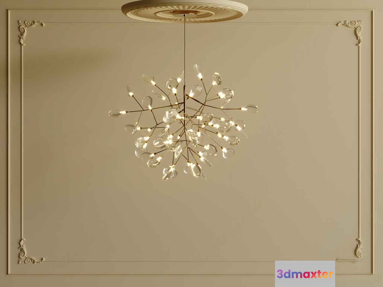 Gold Light Fixture 3D Model - 22061 - CORONA Render