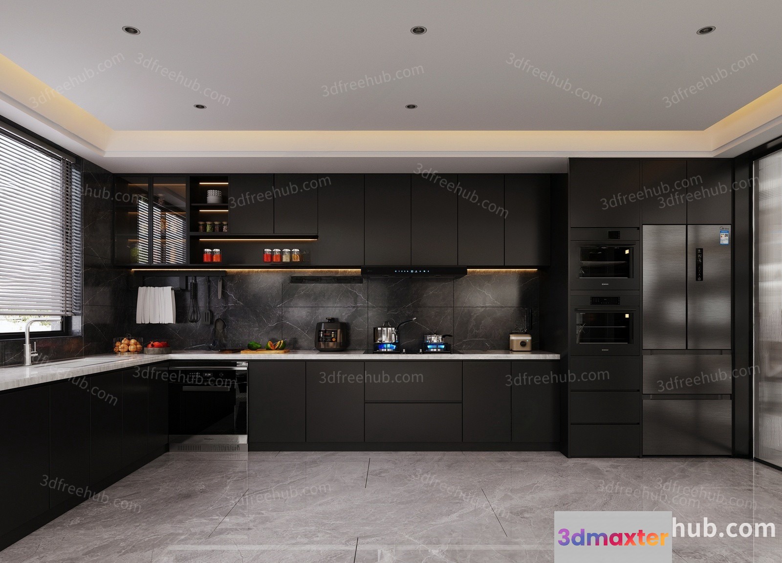 Modern Kitchen 3D Model - 20931 - VRAY Render