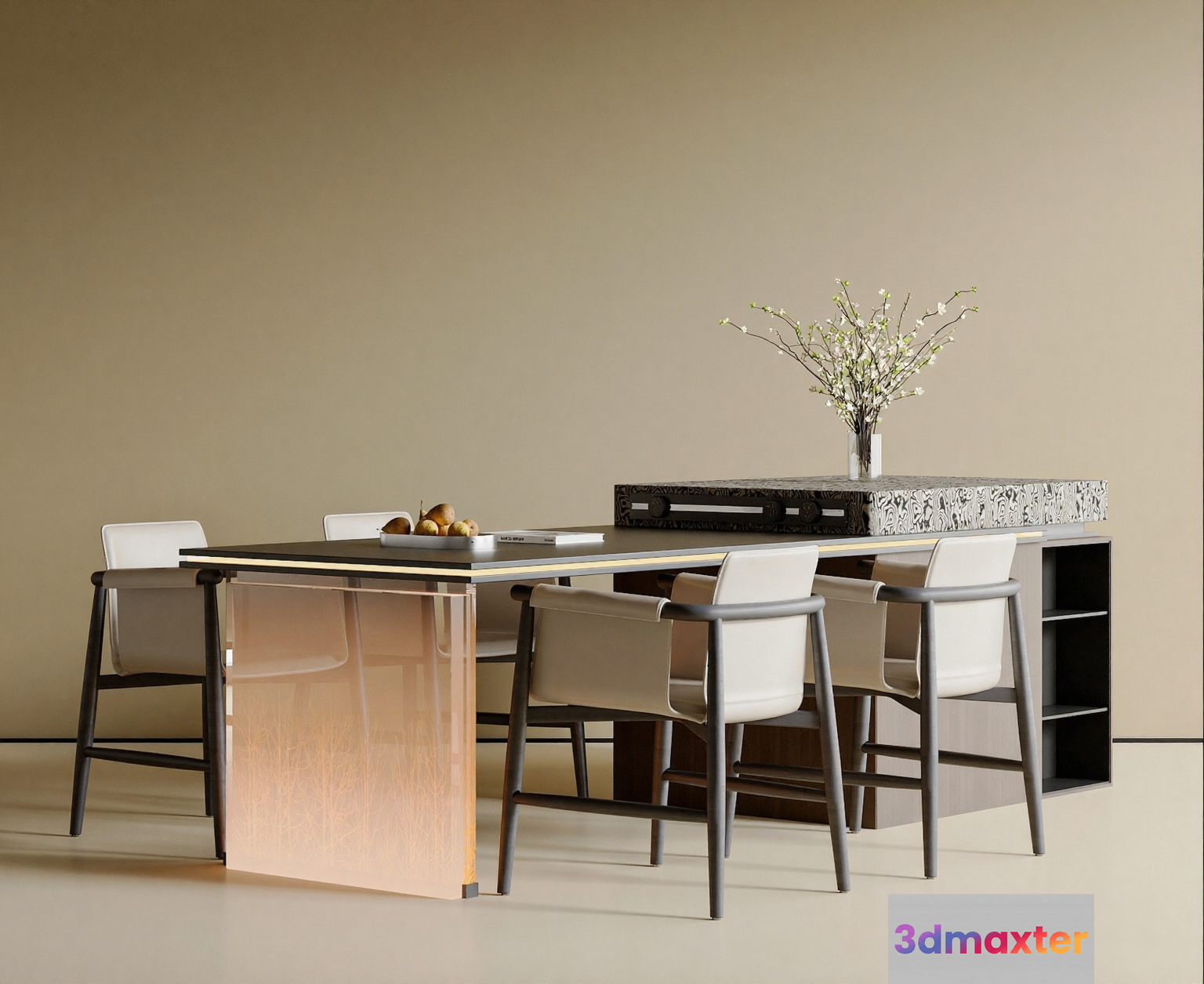 Modern Dining Table 3D Model - 20696 - VRAY Render