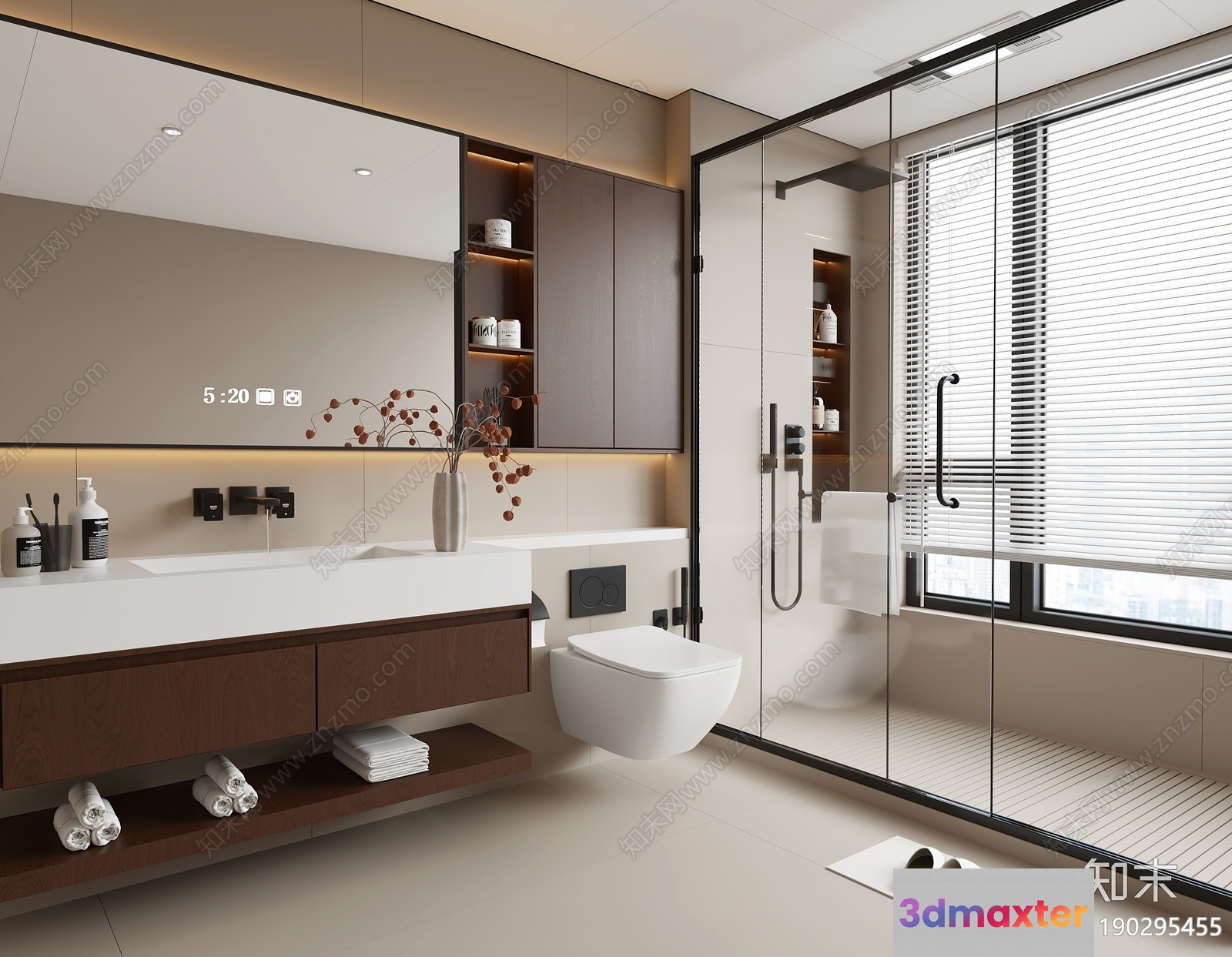 Modern Bathroom 3D Model - 4367 - VRAY Render