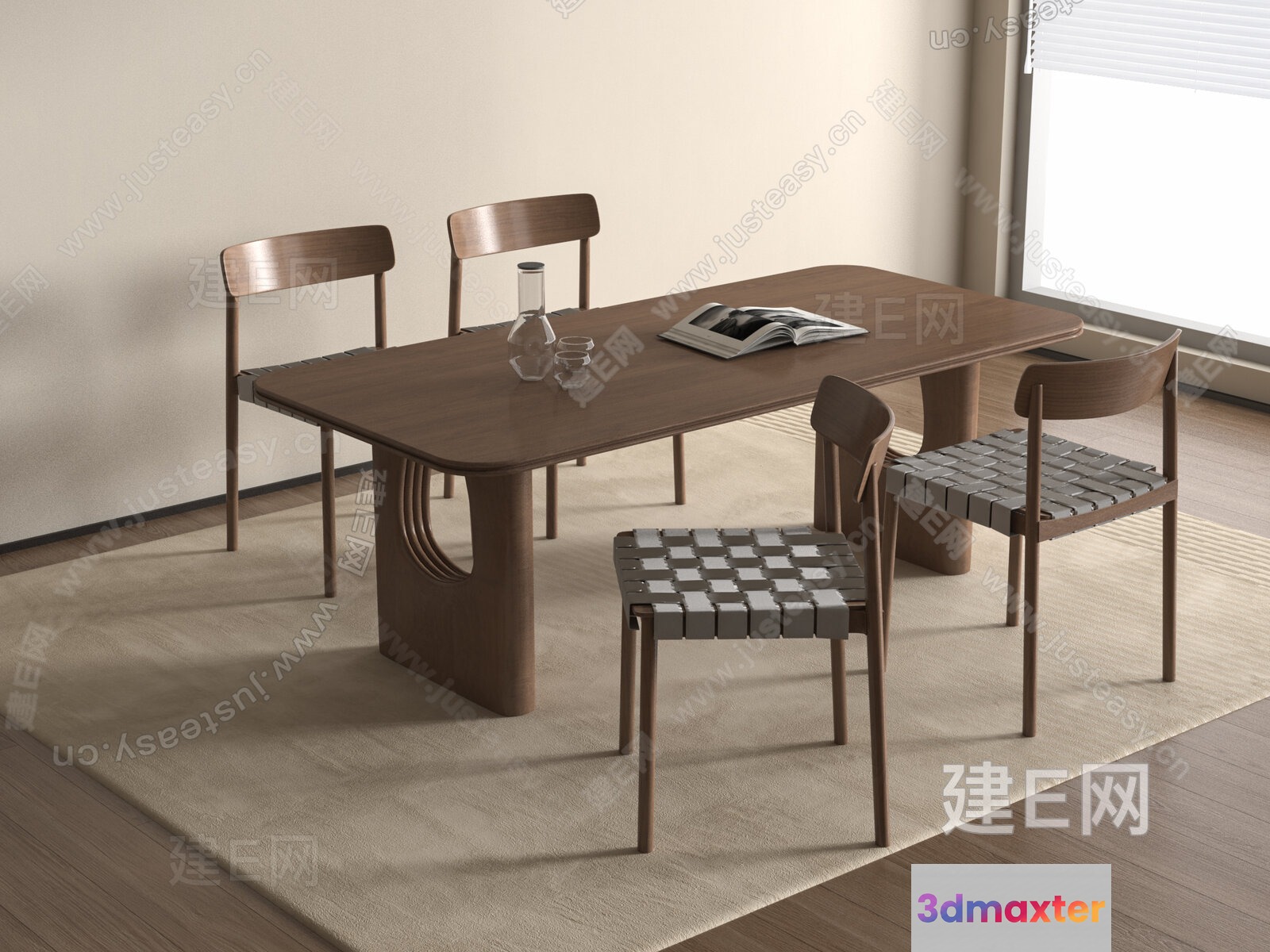 Modern Dining Room 3D Model - 6829 - VRAY Render