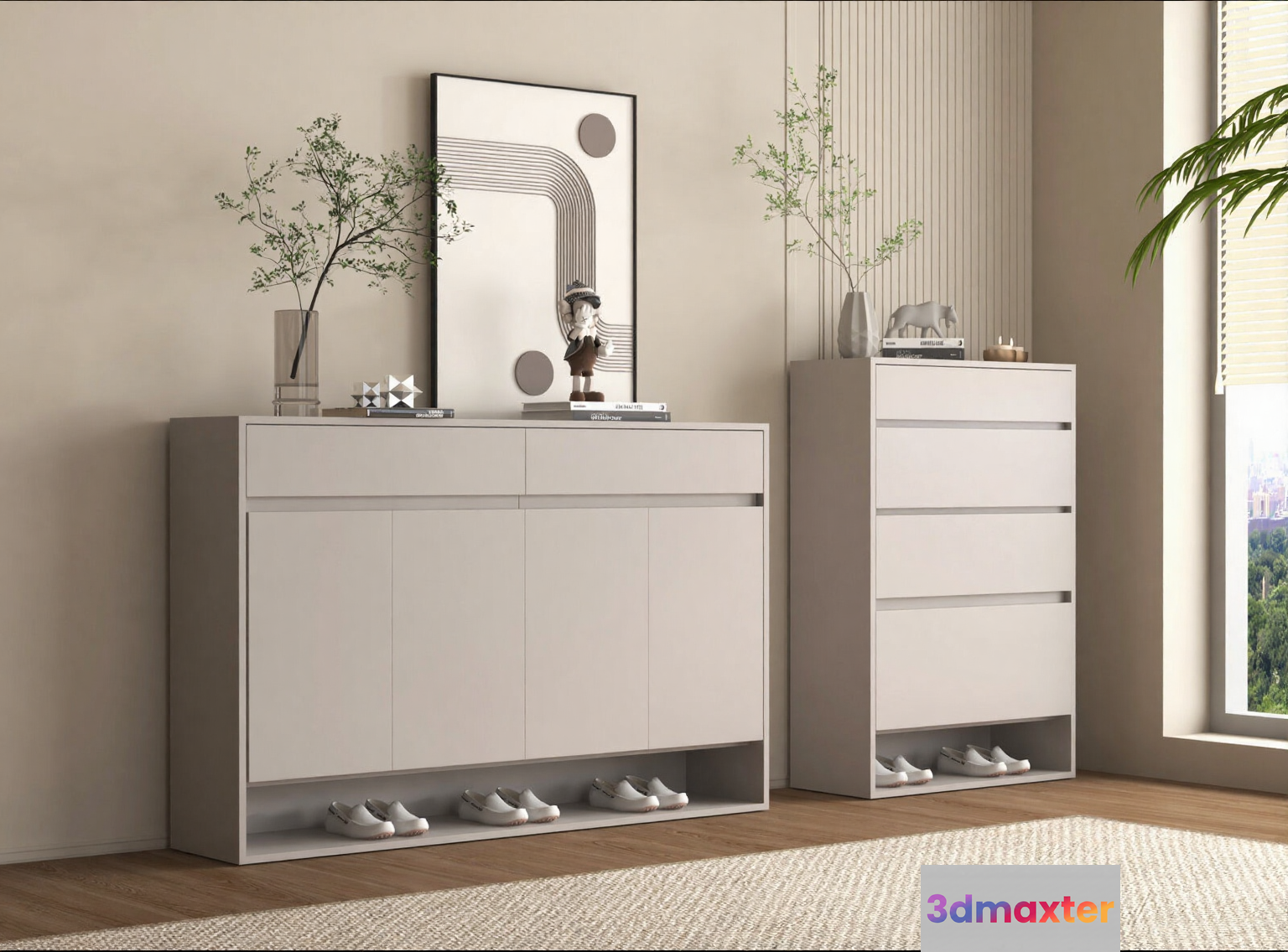 Minimalist Furniture Set 3D Model - 12411 - VRAY Render