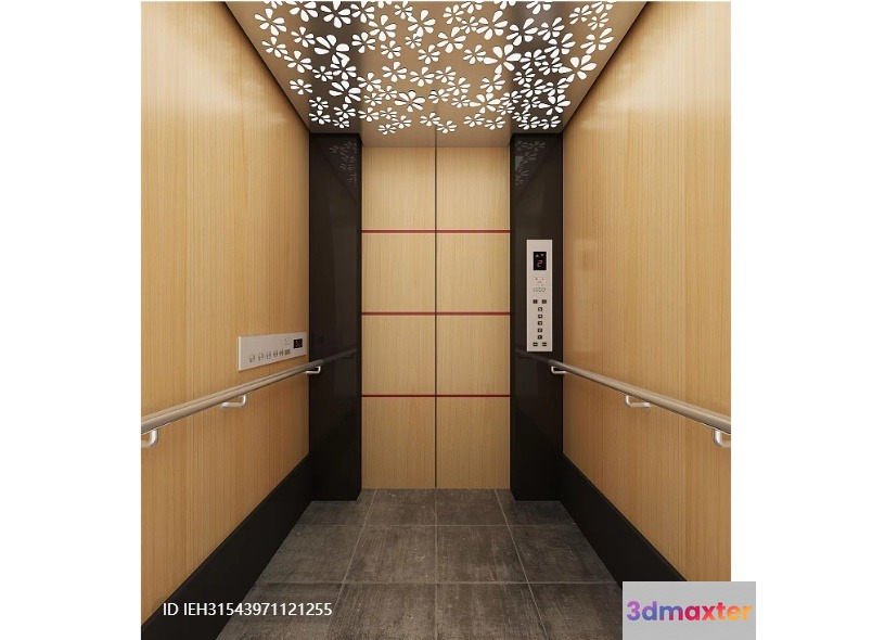 Elevator Interior 3D Model - 6080 - VRAY Render