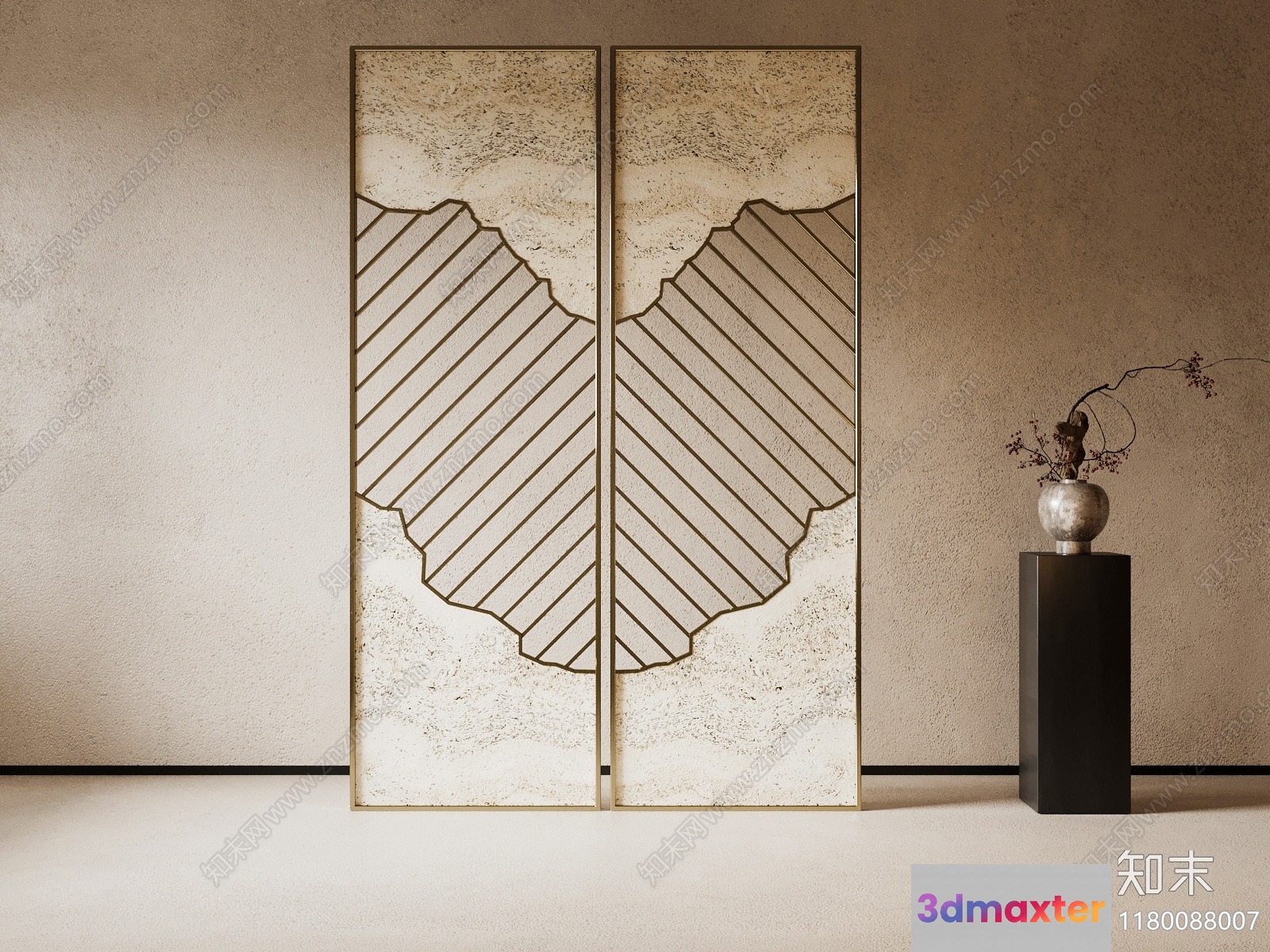 Modern Decorative Panel 3D Model - 18386 - VRAY Render