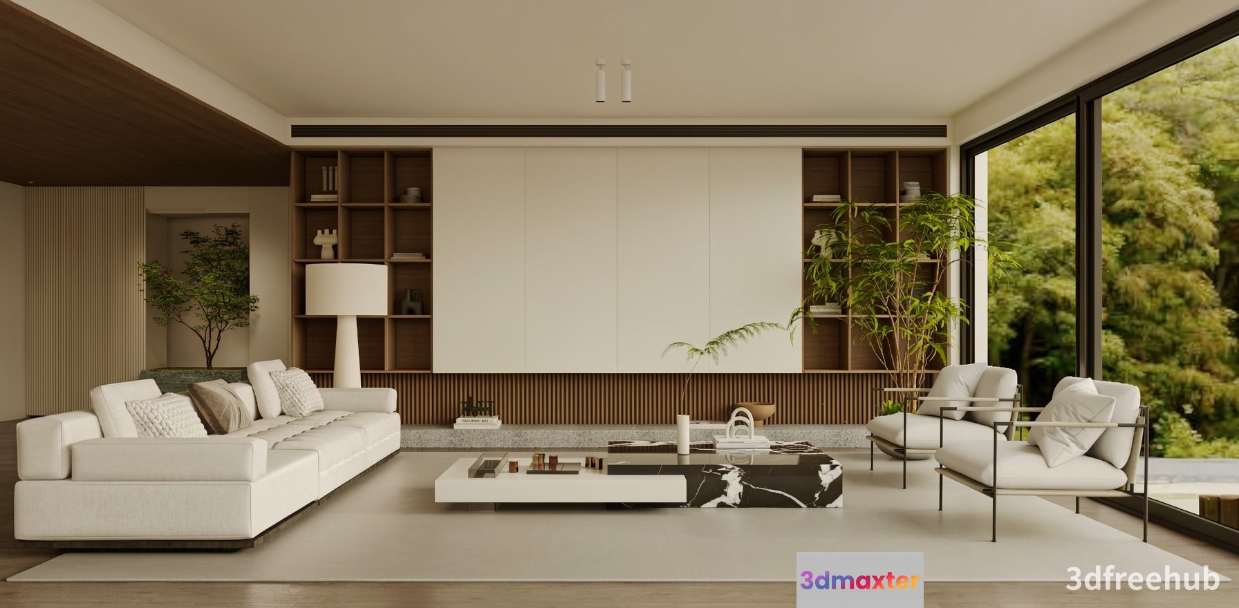 Modern Living Room 3D Model - 22270 - VRAY Render