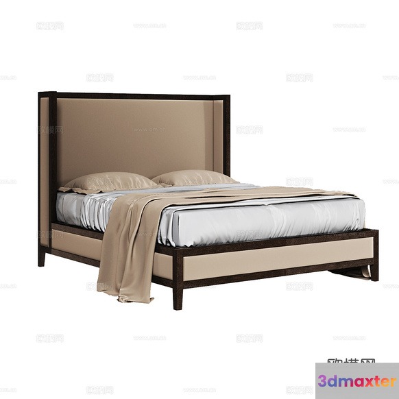 A Modern Bed 3D Model - 9300 - CORONA Render