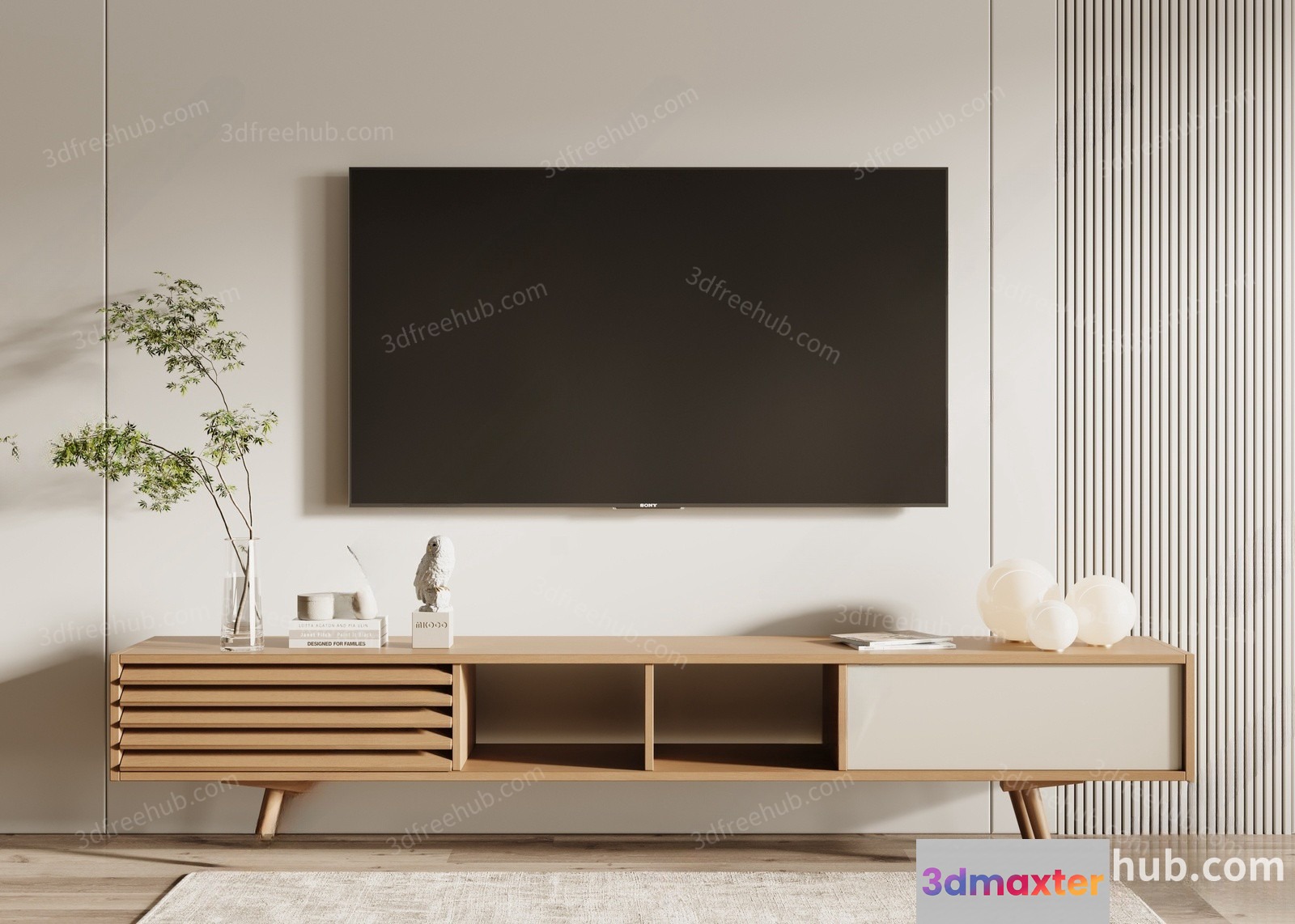 Modern Living Room 3D Model - 22418 - VRAY Render