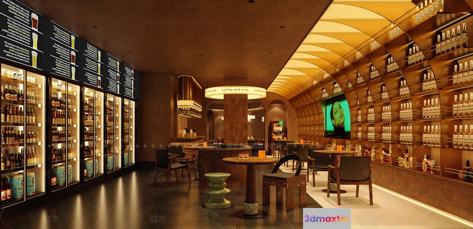 Modern Bar Area 3D Model - 4813 - CORONA Render