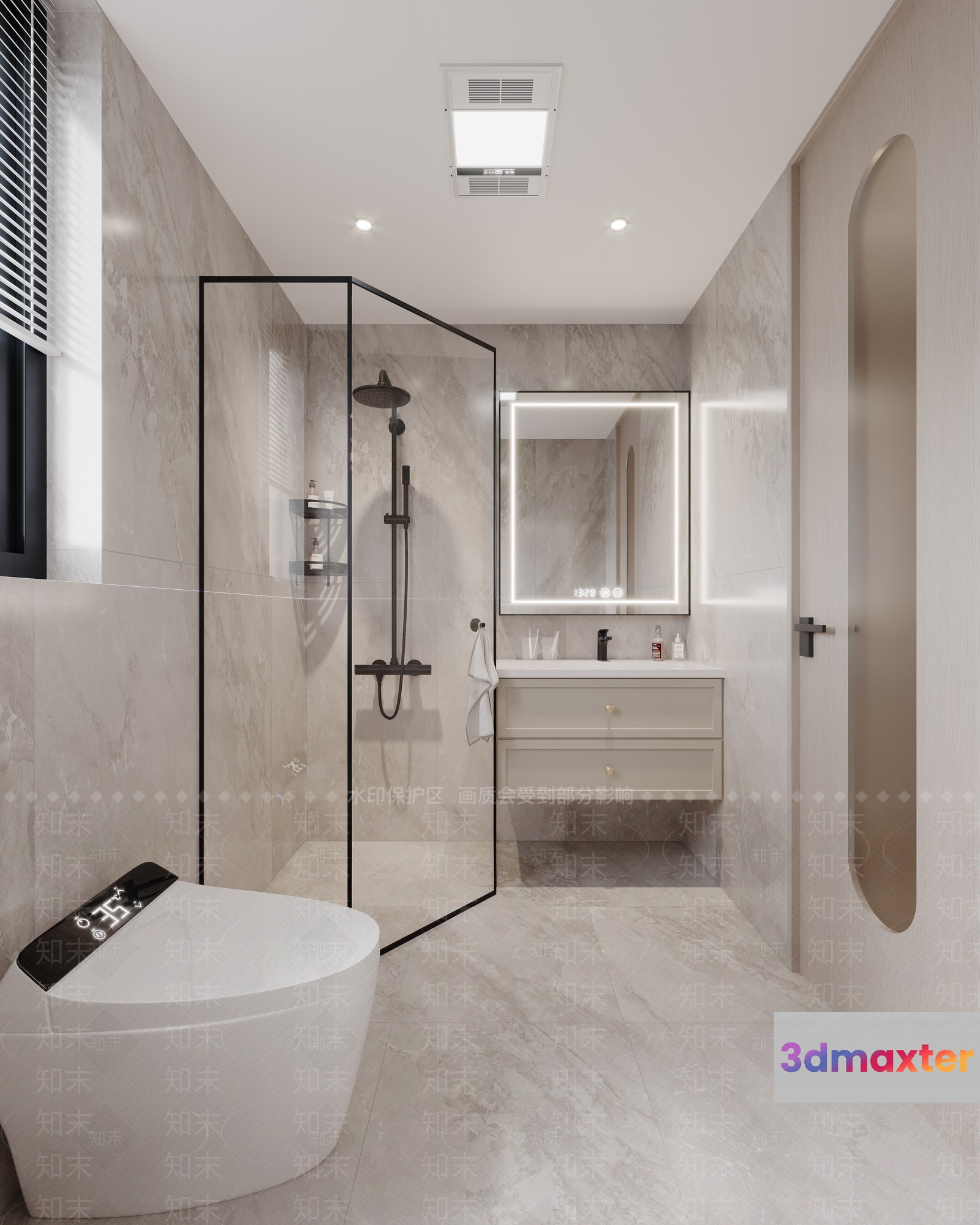 Modern Bathroom 3D Model - 6237 - CORONA Render