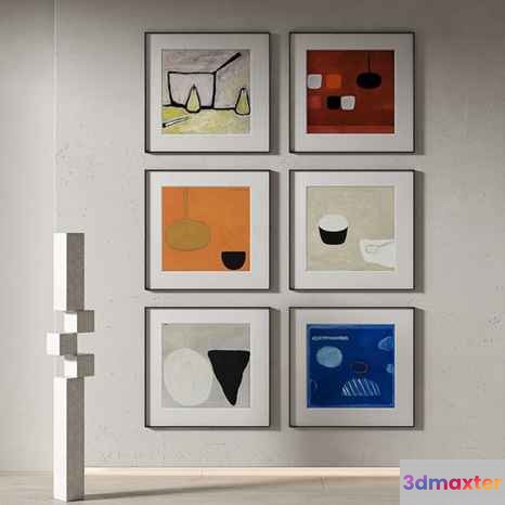 Modern Abstract Art 3D Model - 4249 - VRAY Render