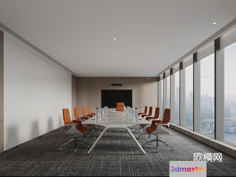 Large Conference Room 3D Model - 23117 - VRAY Render