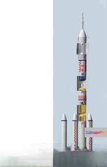 A Rocket Ship 3D Model - 949 - CORONA Render