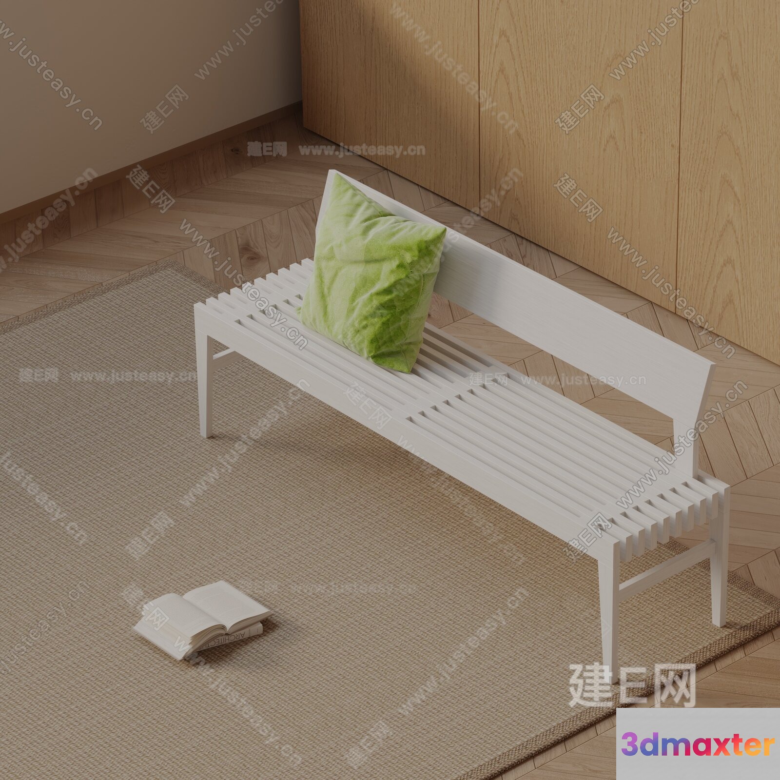 Modern Minimalist Living Room 3D Model - 1578 - VRAY Render