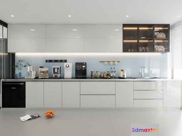 Modern Kitchen 3D Model - 21382 - VRAY Render
