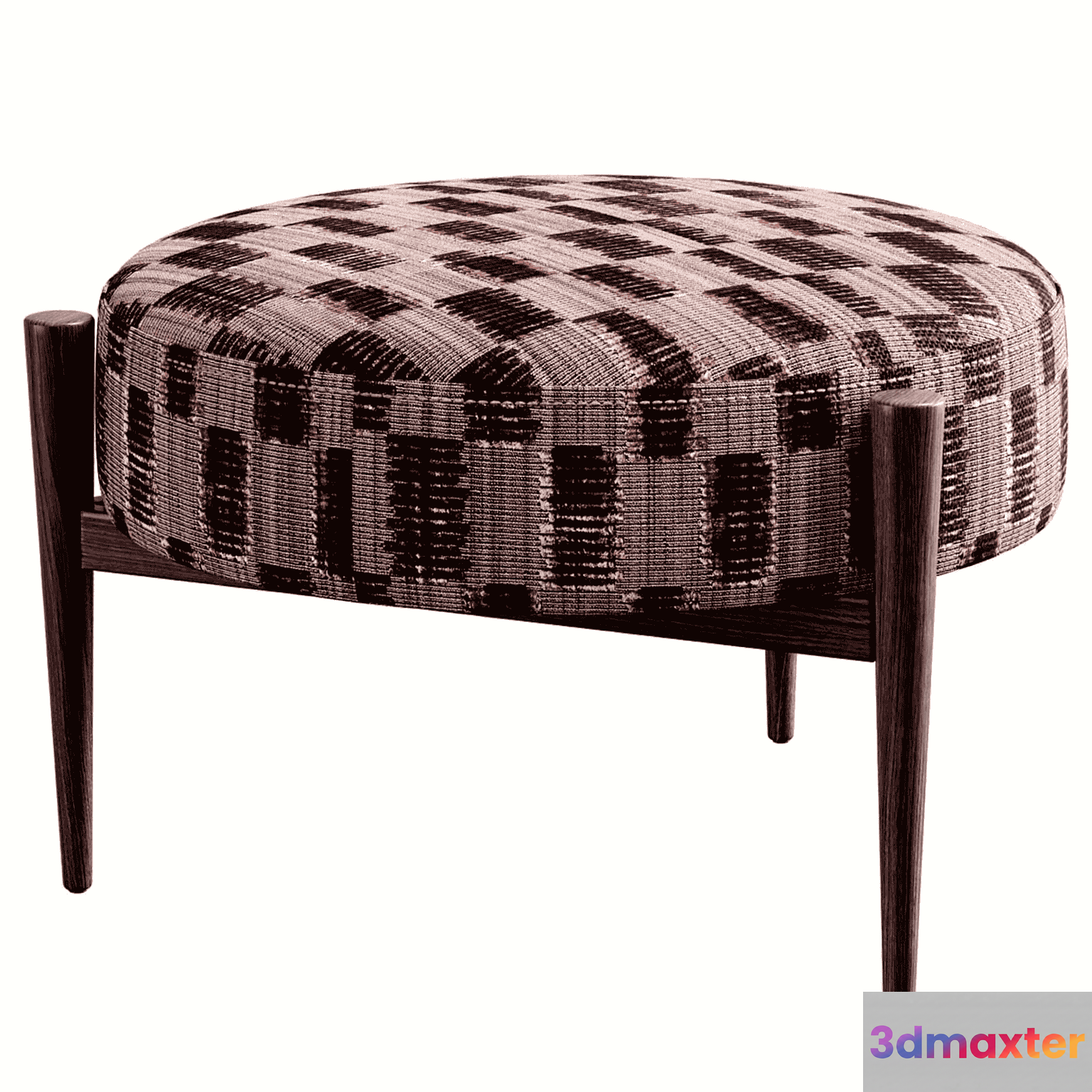 A Small Bench With A Checkered Pattern 3D Model - 14215 - CORONA Render