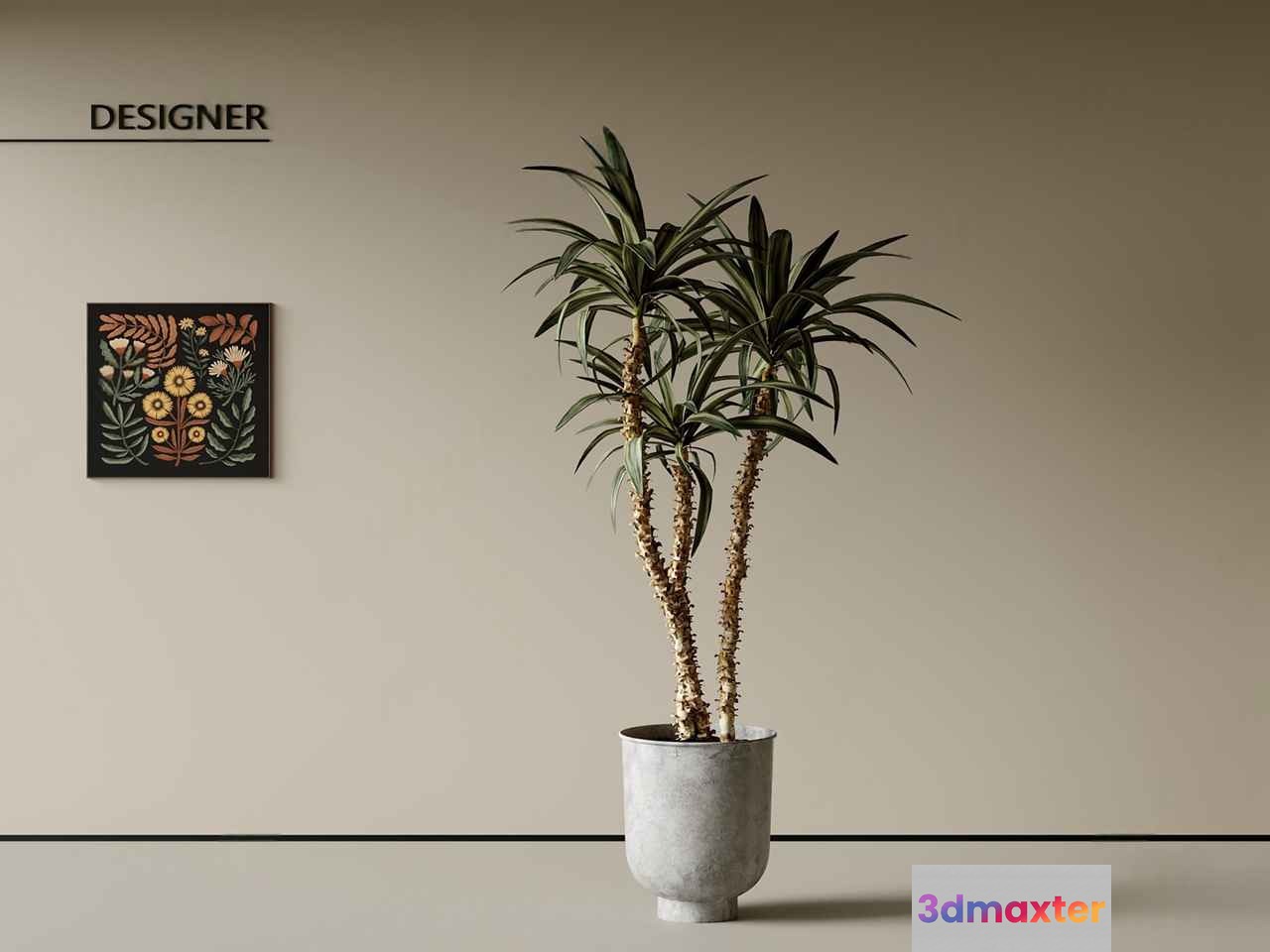 Modern Plant Pot 3D Model - 1721 - CORONA Render