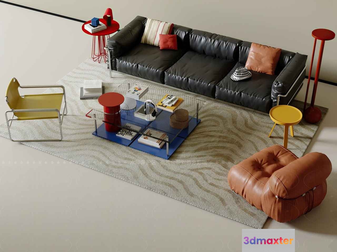 Modern Living Room 3D Model - 5876 - CORONA Render