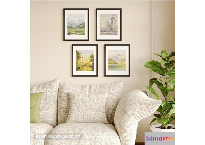 Cozy Living Room 3D Model - 3996 - VRAY Render