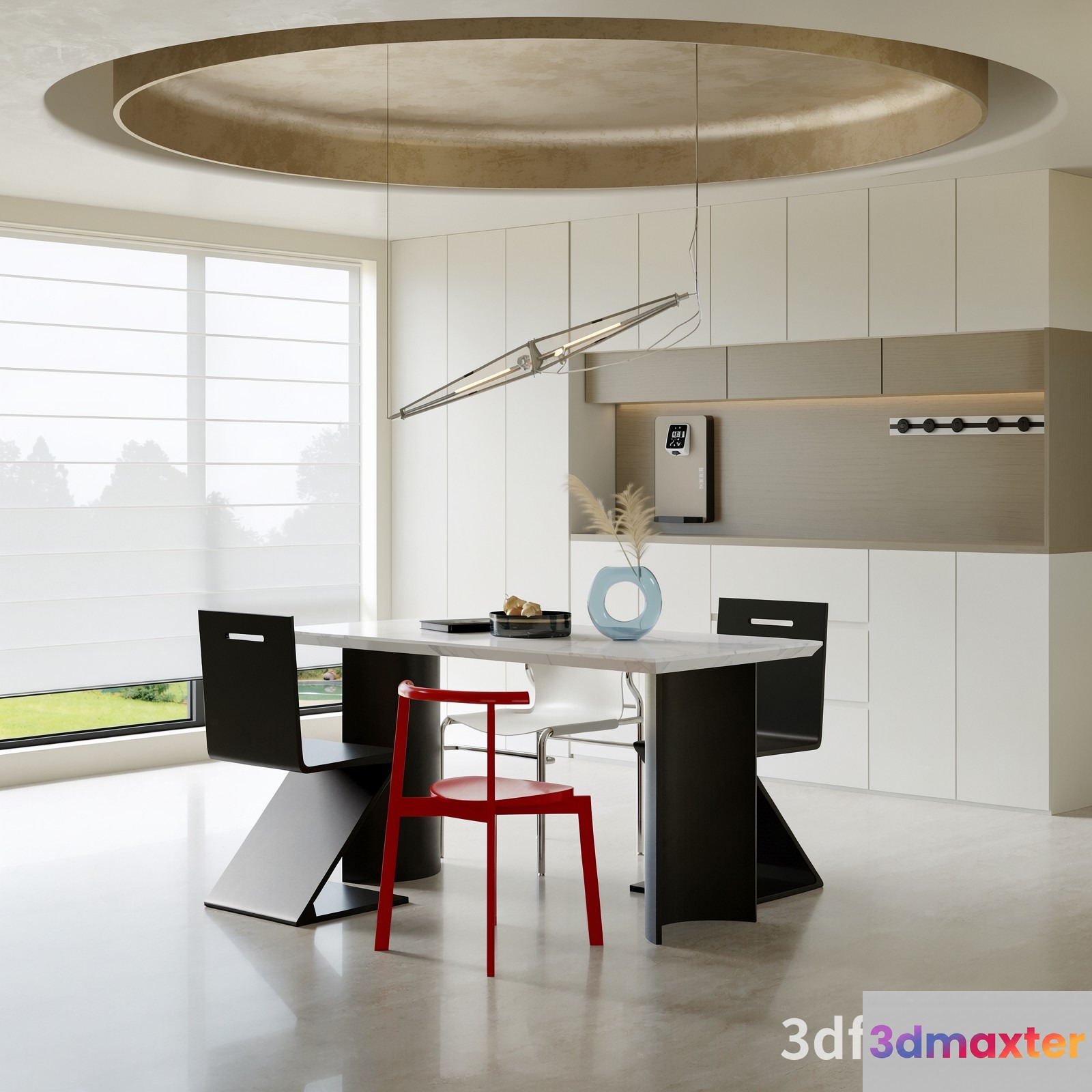 Modern Dining Room 3D Model - 20551 - VRAY Render