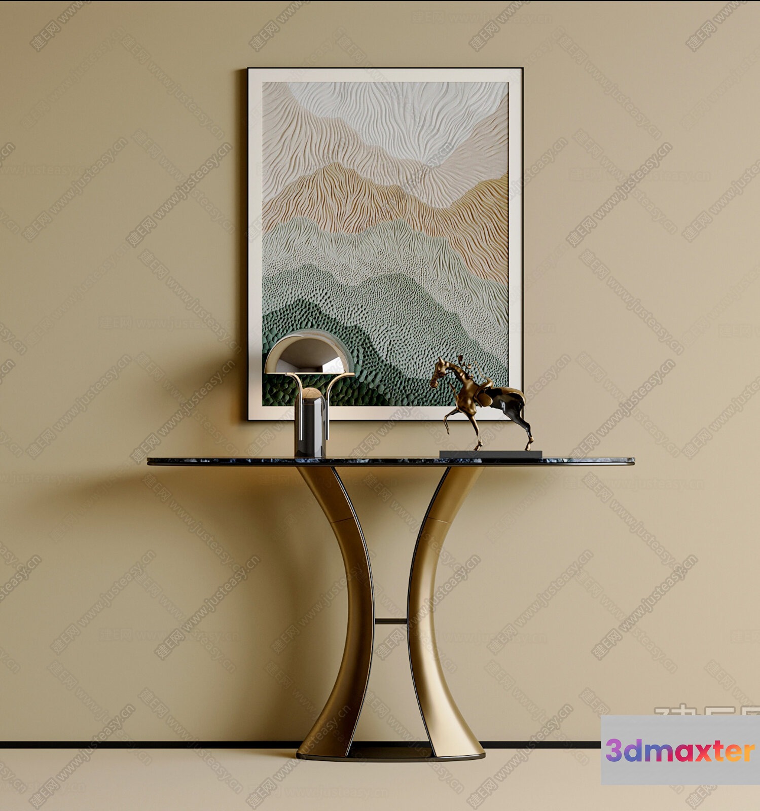 Modern Console Table 3D Model - 6804 - VRAY Render