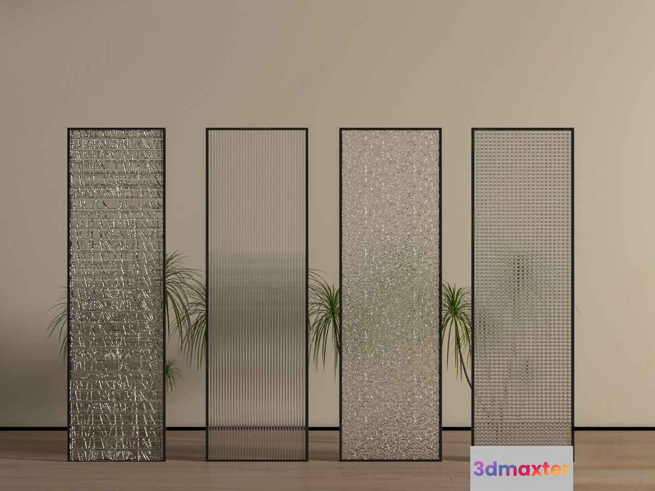 Modern Glass Panels 3D Model - 4376 - VRAY Render