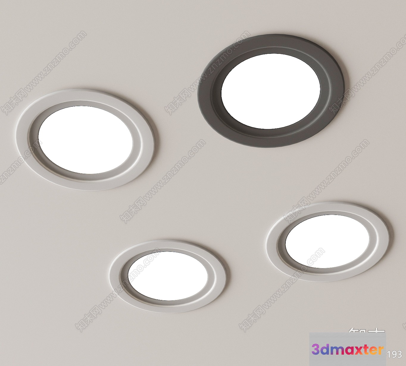 Modern Light Fixtures 3D Model - 747 - VRAY Render