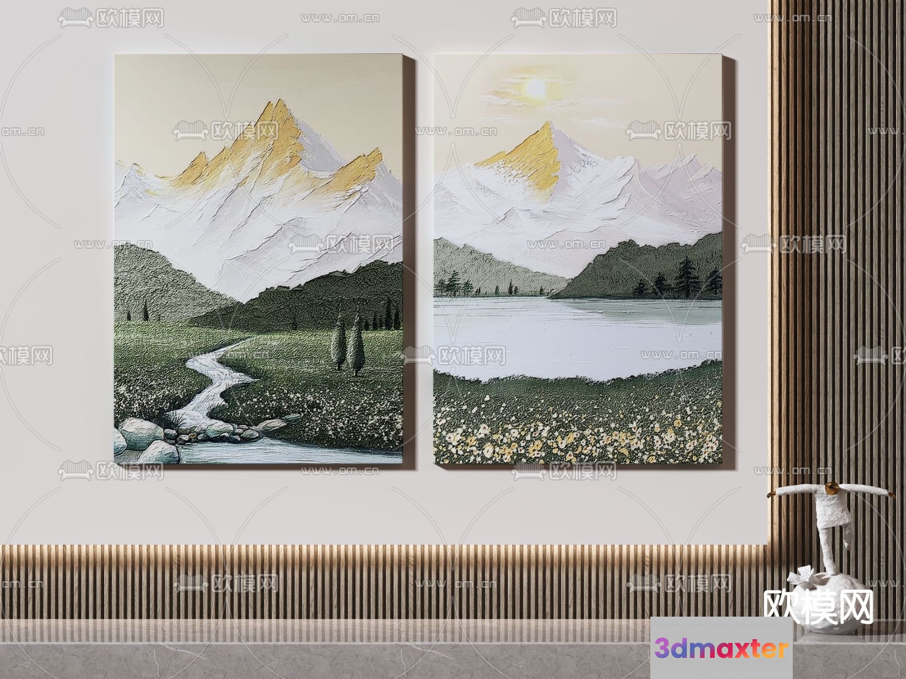 Modern Wall Art 3D Model - 19525 - VRAY Render
