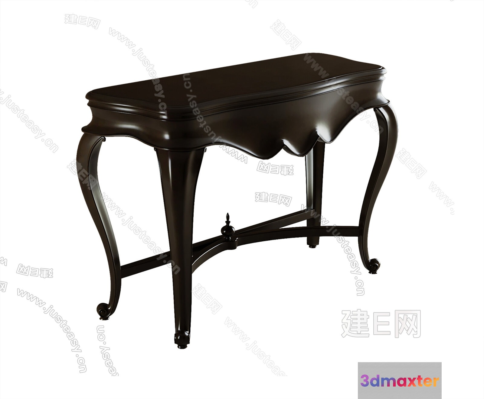 A Dark Brown Piano Bench 3D Model - 11499 - VRAY Render