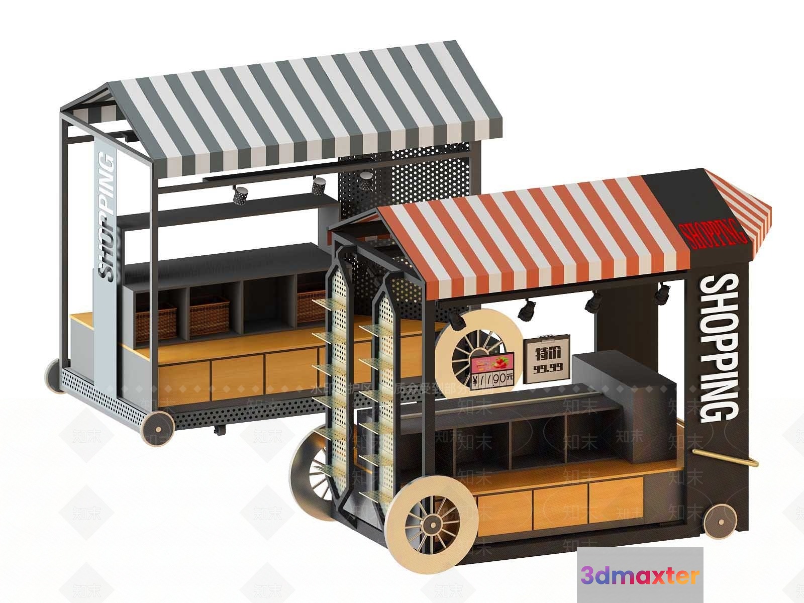 A Shopping Cart 3D Model - 7360 - VRAY Render