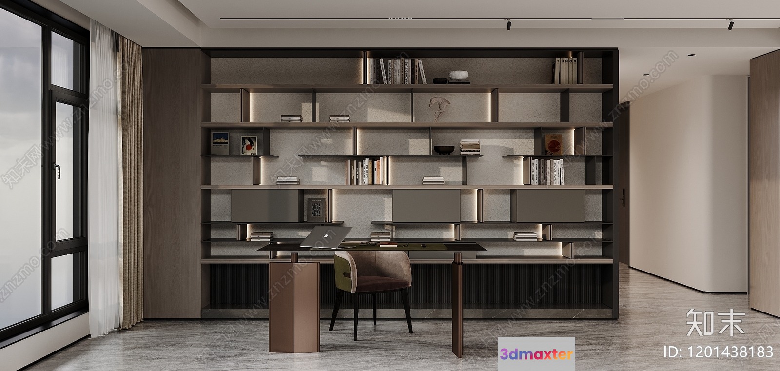 Modern Home Office 3D Model - 2761 - VRAY Render