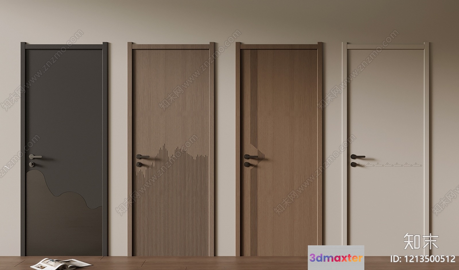 Modern Interior Doors 3D Model - 21144 - VRAY Render