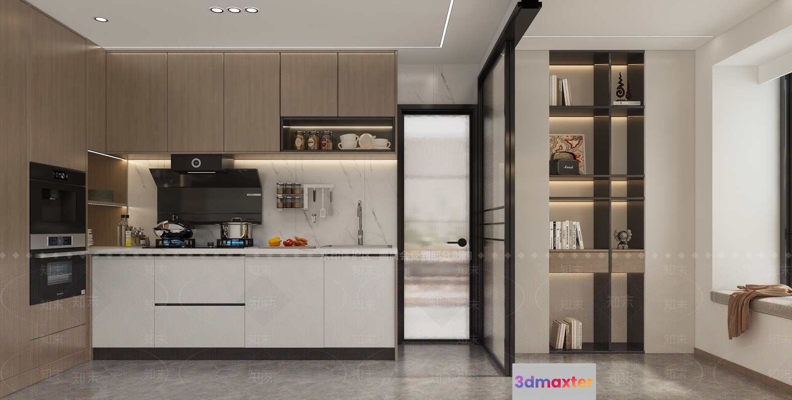 Modern Kitchen 3D Model - 8356 - VRAY Render