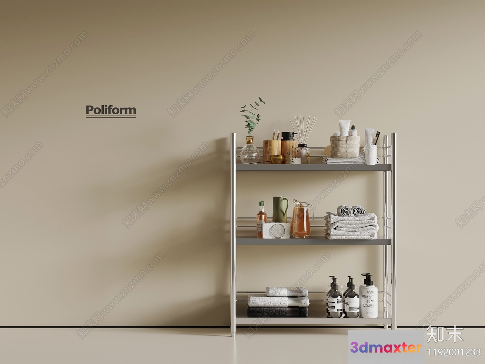 Modern Bathroom Shelf 3D Model - 14106 - VRAY Render