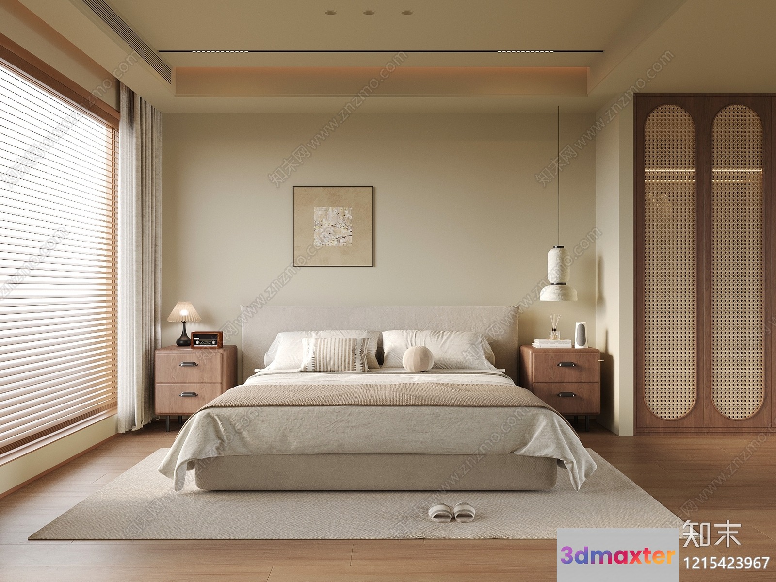 Cozy Bedroom 3D Model - 11607 - VRAY Render