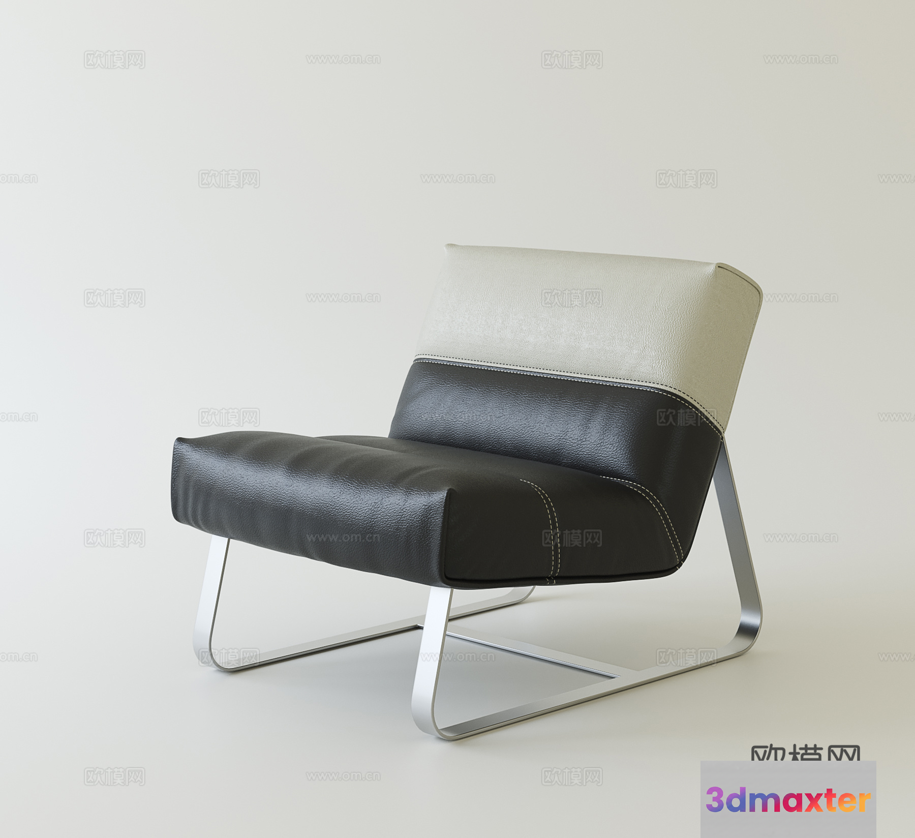 Modern Leather Chair 3D Model - 8826 - VRAY Render