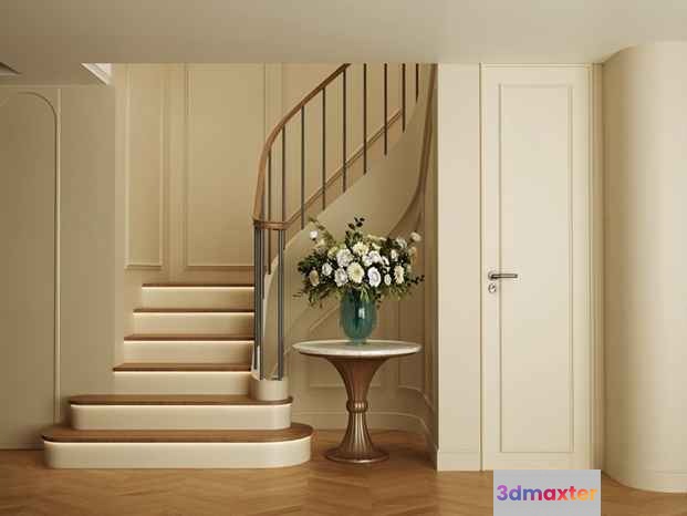 Spiral Staircase 3D Model - 5260 - CORONA Render