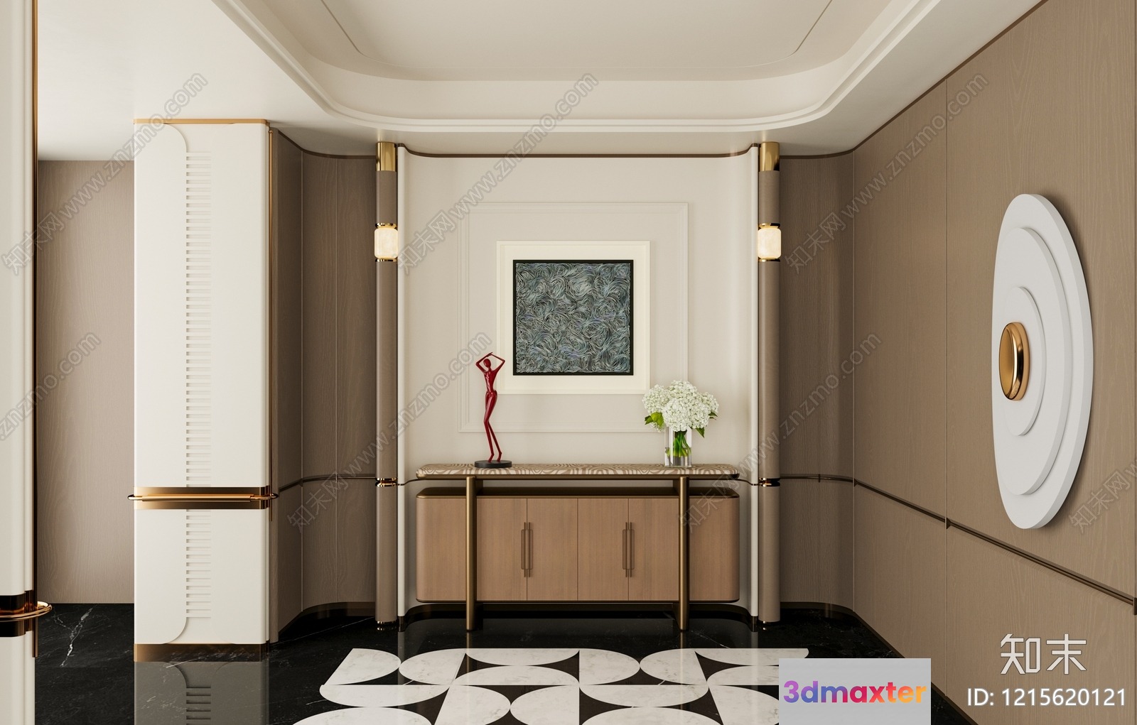 Modern Luxury Hallway 3D Model - 9992 - VRAY Render