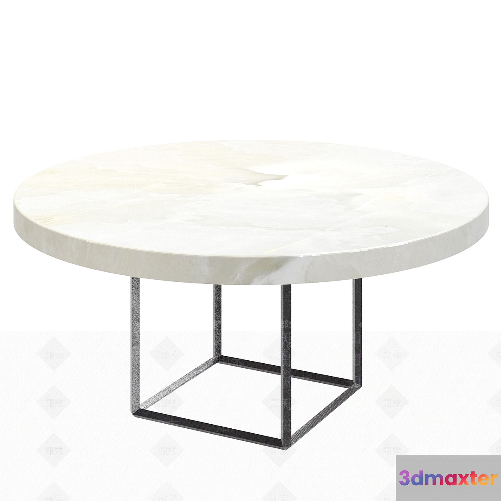 Round Marble Coffee Table 3D Model - 16389 - VRAY Render
