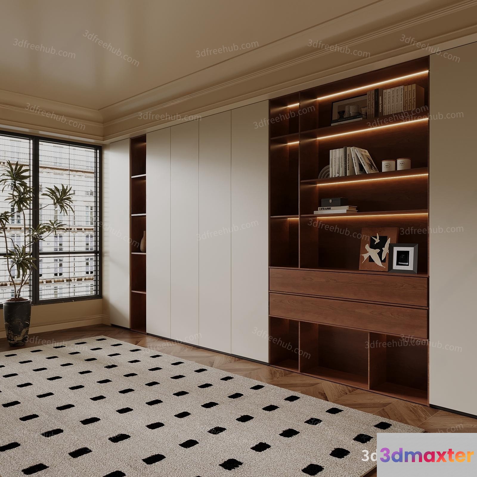 Modern Living Room 3D Model - 21545 - VRAY Render