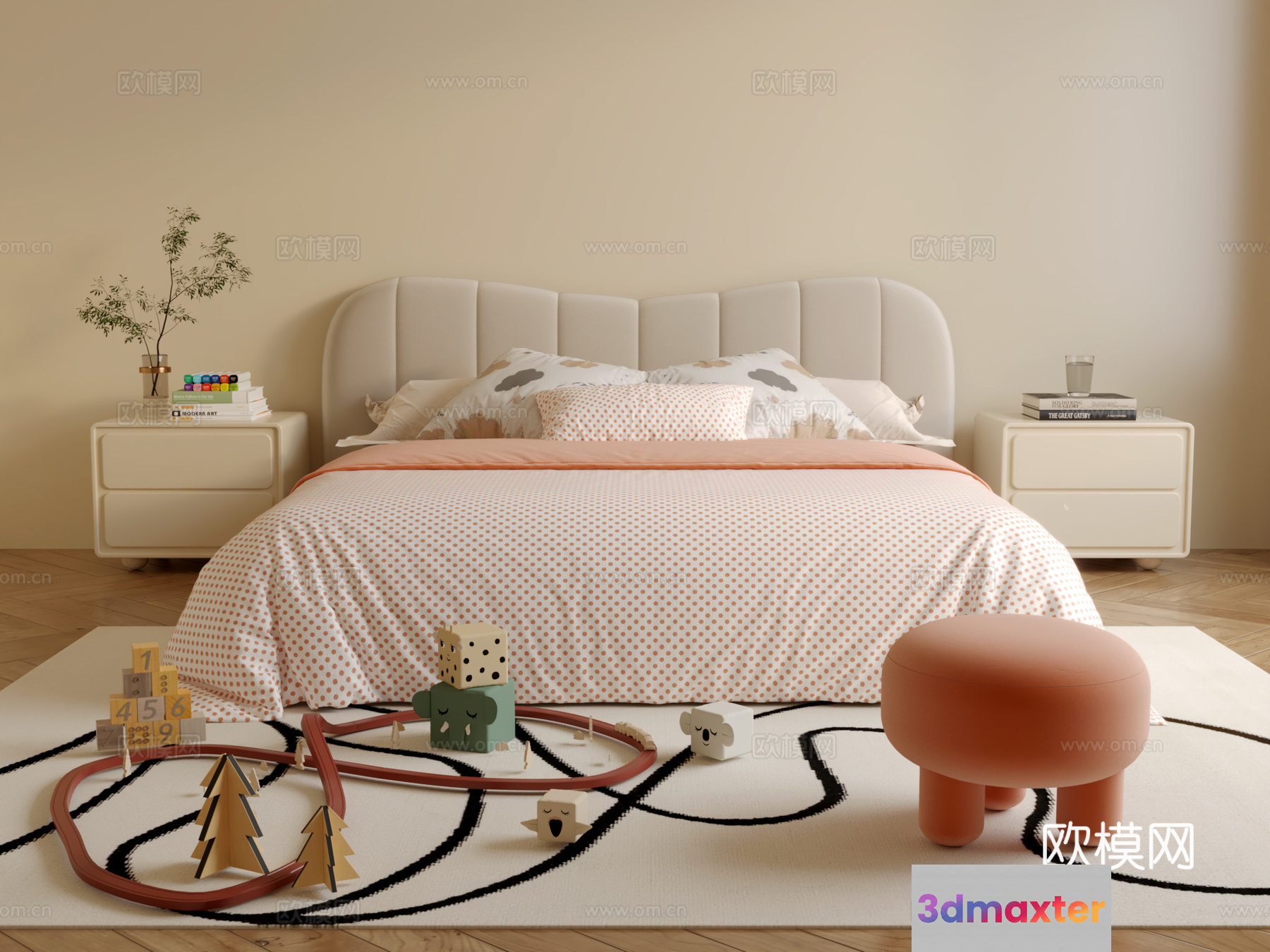 Cozy Children'S Bedroom 3D Model - 17999 - VRAY Render