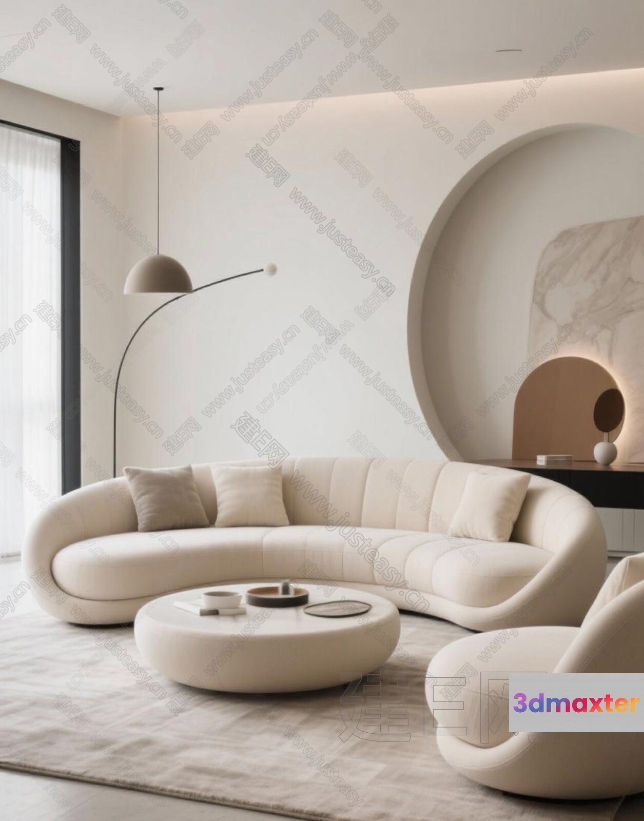 Modern Living Room 3D Model - 5441 - VRAY Render