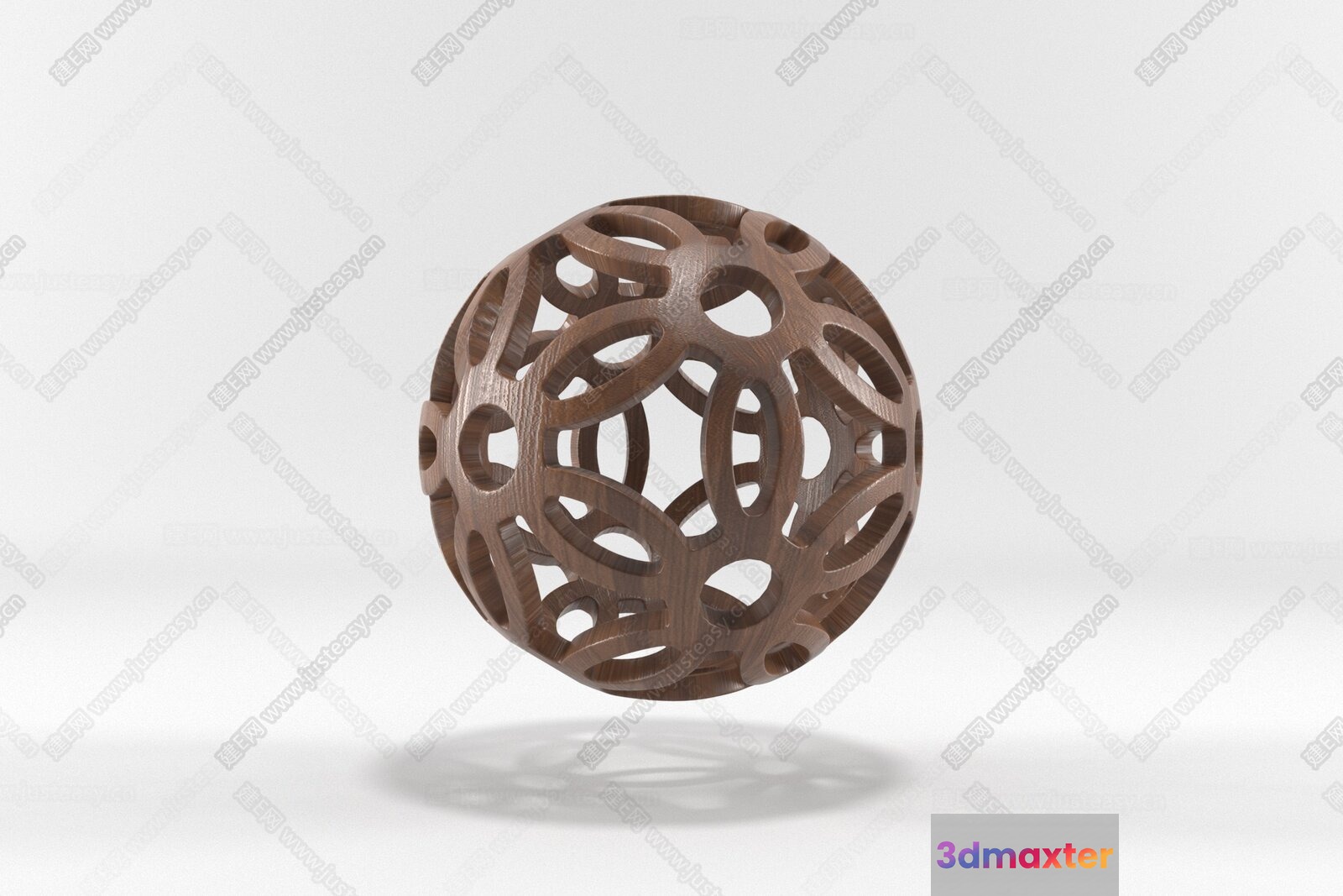 The Single Main Subject Is A 3D Model Of A Sphere 3D Model - 4598 - VRAY Render