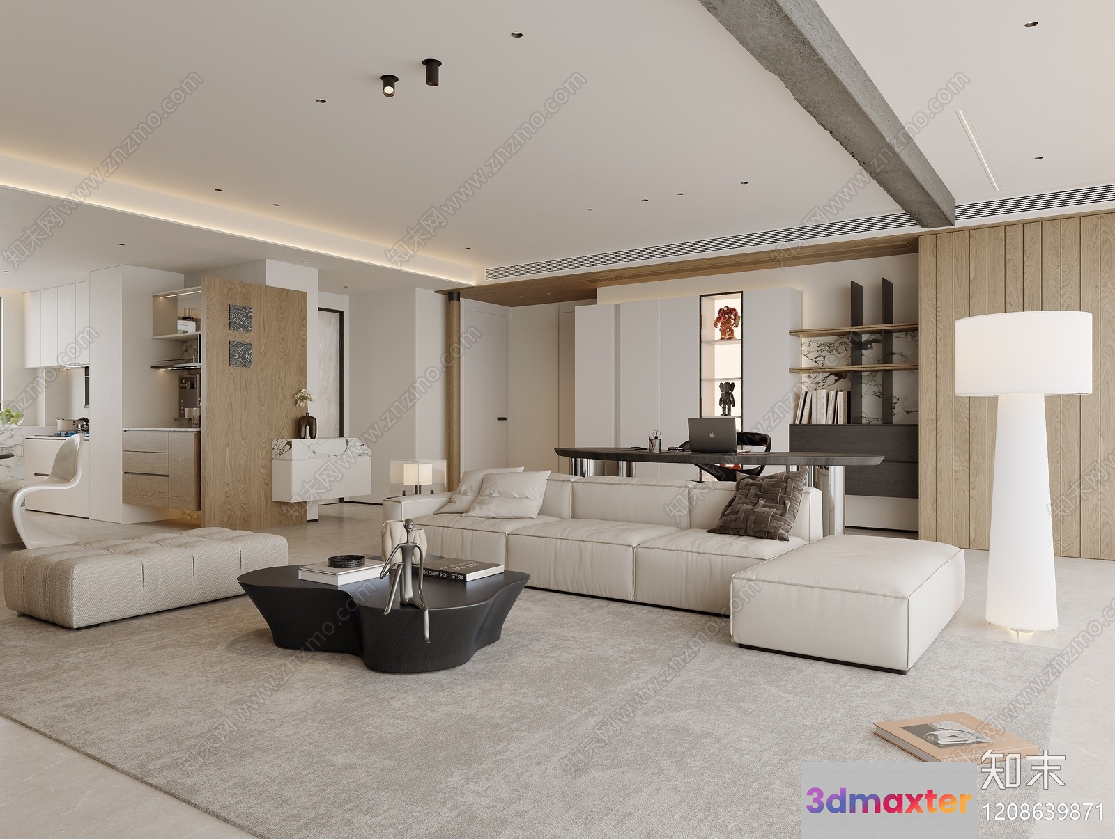 Modern Living Room 3D Model - 22820 - VRAY Render