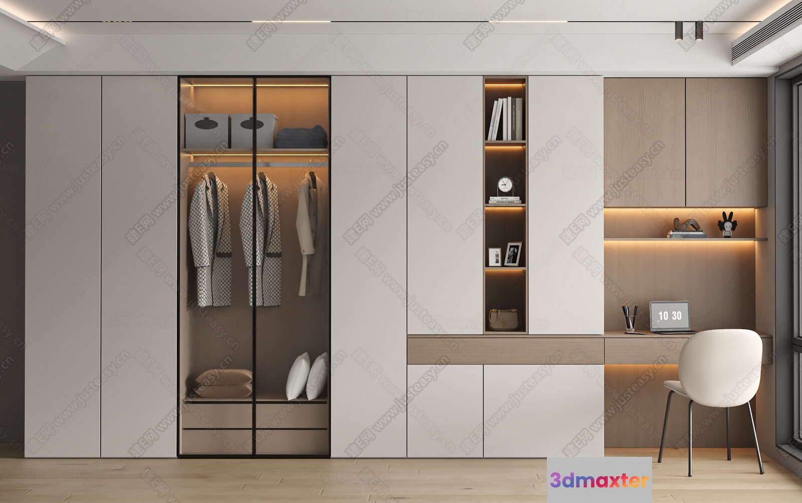 Modern Closet Design 3D Model - 7086 - VRAY Render