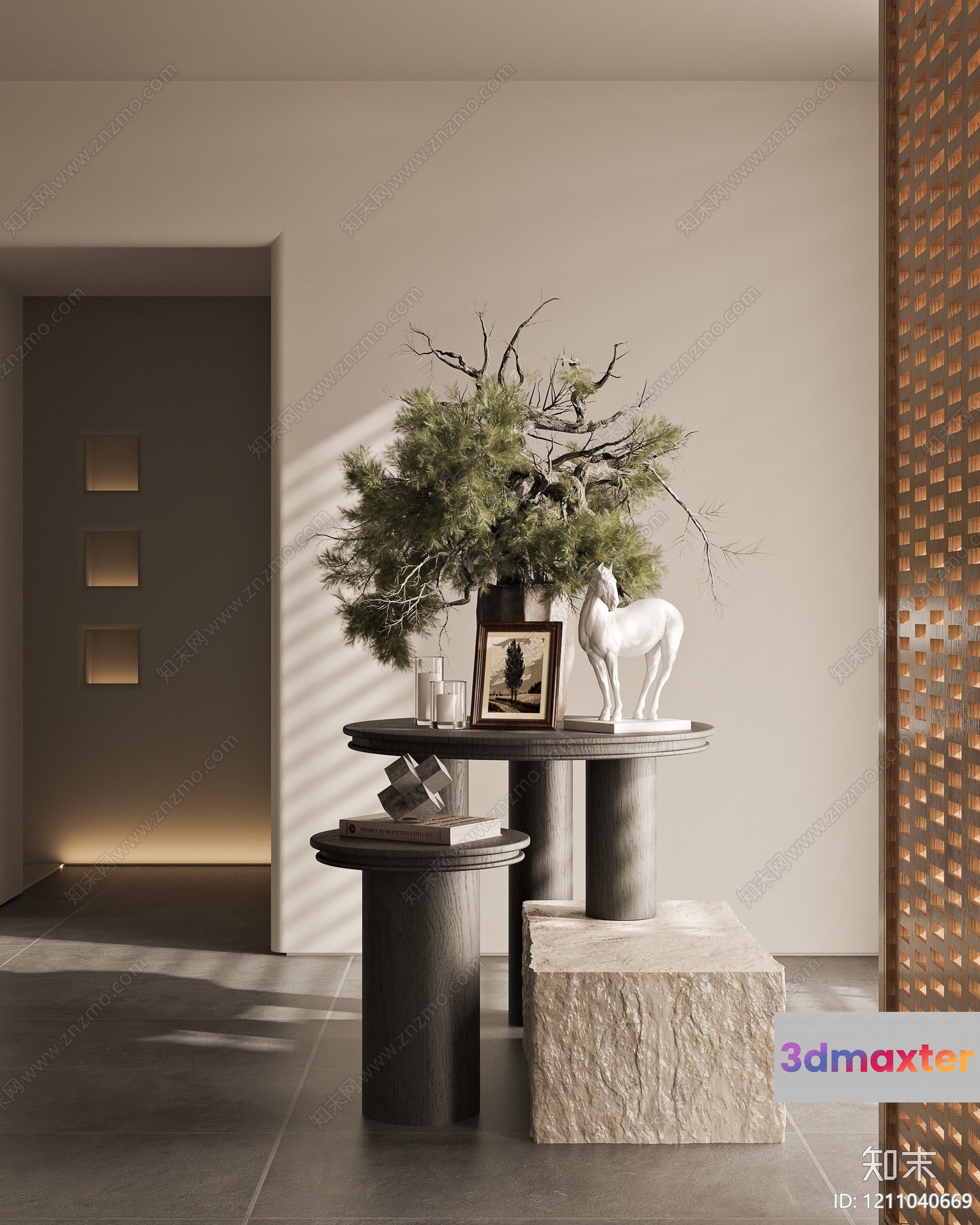 Modern Home Decor 3D Model - 1364 - VRAY Render