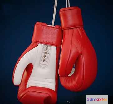 Red Boxing Gloves 3D Model - 13975 - VRAY Render